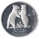 1996 - CANADA  50 Cents Orso Ag Fondo Specchio